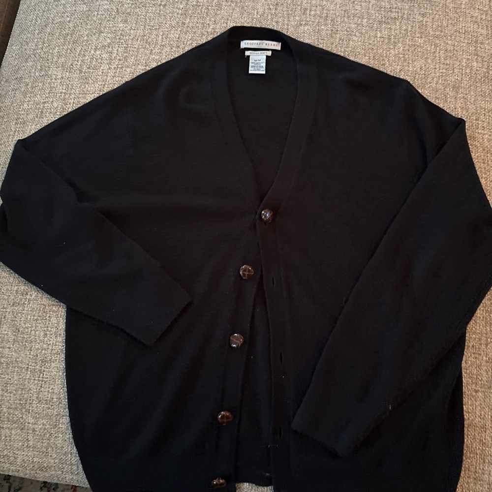 Geoffrey Beene Black Cardigan Sweater